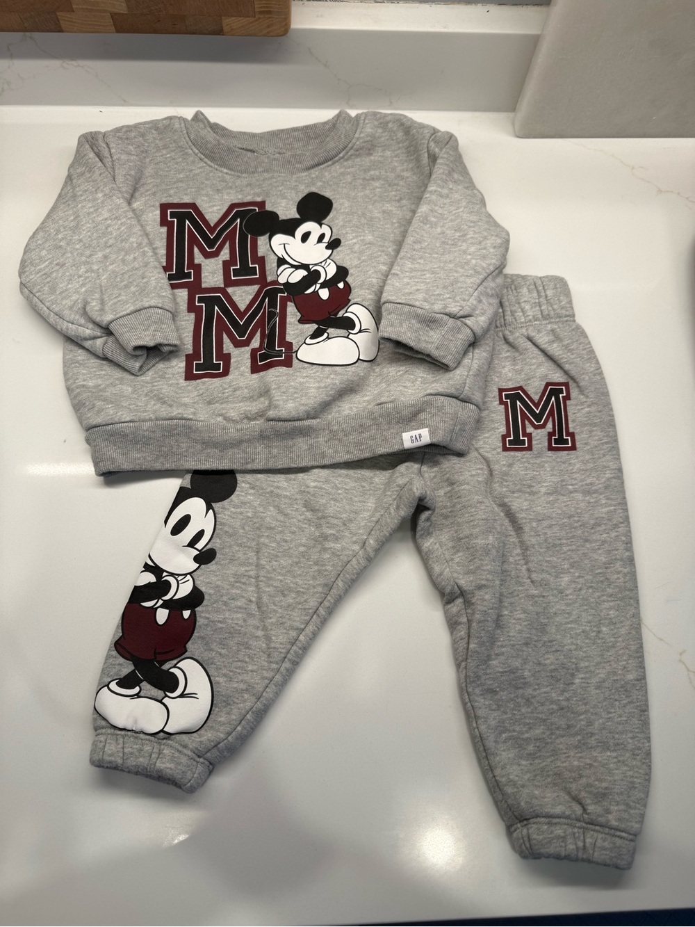 babyGAP + Disney Baby Mickey Mouse Sweatshirt & Joggers set, 12-18mo